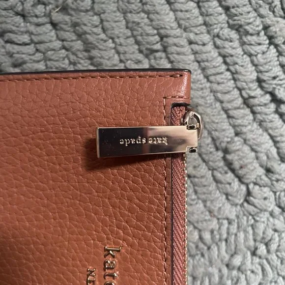 Kate Spade Leila Small Slim Bifold Wallet Warm Gingerbread Brown - Picture 2 of 7